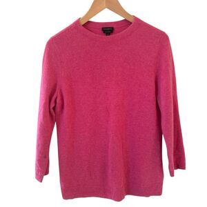 Talbots Womens Sweater 100% Cashmere M Pink Colorful Comfortable Minimalist City
